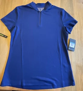 Nike AJ5225-492 Women's 1/4 Zip Dri-Fit Midnight Blue Golf Polo Shirt (Size M) - Picture 1 of 9