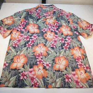 CARIBBEAN SILK RAYON BLEND HAWAIIAN ALOHA FLORAL SHIRT Mens XL Colorful - Picture 1 of 3
