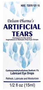 Artificial Tears Lubricated Dry Eye Drops, Delsam Pharma | Single or Multipacks 
