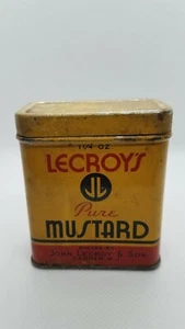 Lecroy's Mustard 1 1/4 OZ Spice Tin Advertising Camden New Jersey NJ - Picture 1 of 6