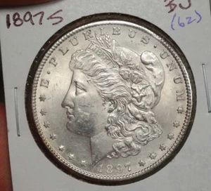 1897-S Morgan Dollar, unzirkuliert, auffälliges besseres Datum 0313-07 - Bild 1 von 4