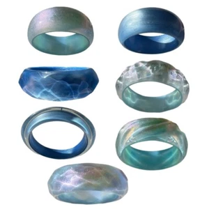 Sparkling Wide Resin Bangle Bracelets Geometric Bangle Statement Jewelry - Bild 1 von 15