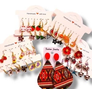 BIG LOT  47 Pairs Girls-Women’s Earrings -  High Quality -USA SELLER - Picture 1 of 10