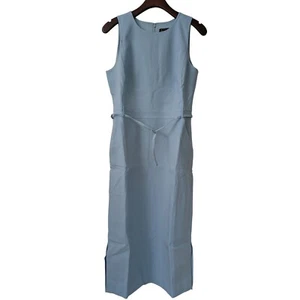 J. Crew Simone Kleid aus italienischer Stretch Merinowolle Größe 16 hellblau neu mit Etikett CI468 - Bild 1 von 7