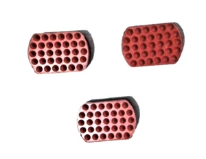 3 gommini Gear pedal and rear brake pedal rubber red Sidecar Dnepr Ural - Picture 1 of 1