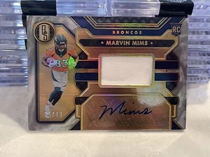 2023 Panini Gold Standard Marvin Mims Rookie Patch Auto /49 Denver Stud Reciever - Picture 1 of 2
