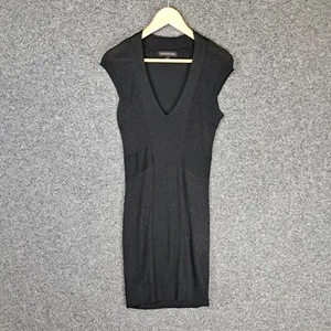 Forever New Womens Dress Size 10 Black Metallic Lurex Knit Stretch - Picture 1 of 8
