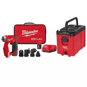 Milwaukee Drill/Driver Kit 12V Cordless 4-in-1 Installation w/ PACKOUT Tool Box - Picture 1 of 12