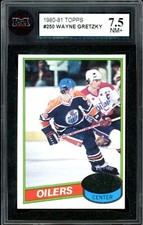 1980-81 TOPPS NHL HOCKEY #250 Wayne Gretzky HOF KSA 7.5 NM + Oilers Unscratched