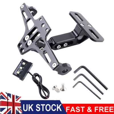 Motorcycle License Number Plate Holder Tail Tidy Bracket w/ LED Universal Hot - Image 1 of 4