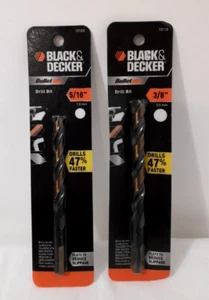 SET BESTEHEND AUS 2 BLACK & DECKER KUGELBOHRERN 3/8 ZOLL & 5/16 ZOLL NEU IN VERPACKUNG - Bild 1 von 2