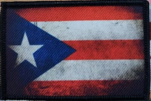 Puerto Rico Flag  Patch W/ VELCRO® Brand Fastener Camouflage Tactical II - Picture 1 of 1