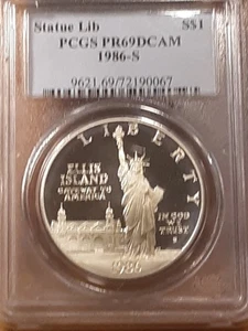 1986-S Statue of Liberty Silver $1 PCGS PR69DCAM - Picture 1 of 8