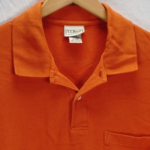 LL BEAN POLOSHIRT KURZARM EINFARBIG ORANGE PULLOVER HERREN GR. M - Bild 1 von 5
