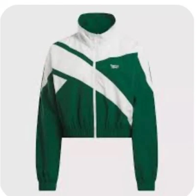 Redbok Mujer 1X Clásico Franquicia Verde Blanco Manga Corta Cremallera Chaqueta Foto 1 de 4