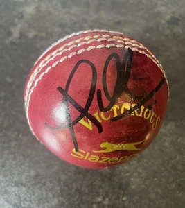 INDIA CRICKET: KL RAHUL SIGNED SLAZENGER CRICKET BALL+COA - Picture 1 of 2