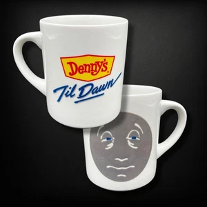 Denny’s Til Dawn Moon Face Coffee Tea Mug Cup Thermo Heat Activated - Picture 1 of 11