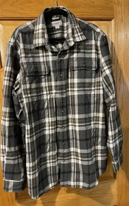 Chaqueta Carhartt Para Hombre Extra Grande Gris Franela Camisa 102216 026 Ropa de Trabajo XLT - Imagen 1 de 6
