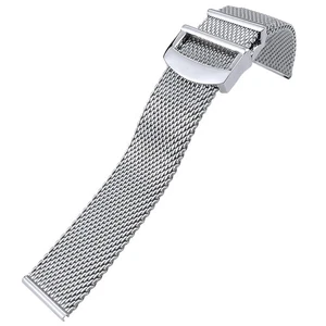 Correa de reloj de malla de acero inoxidable para IWC Mark 18 Portofino 20 mm 21 mm 22 mm correa - Imagen 1 de 24