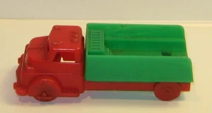 DE COLECCIÓN IDEAL Nº Camión de plástico I-3227 rojo y verde.  HECHO EN EE. UU. - Imagen 1 de 7