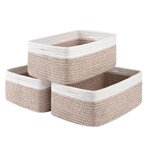 3 Pack Small Storage Baskets for Organizing, Cute Woven Decorative Gift Baske... - Foto 1 di 7