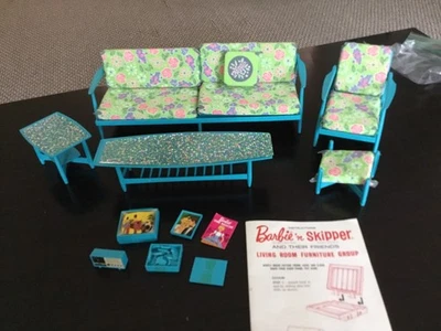 Muebles de salón Barbie Skipper 1965 vintage - excelente Foto 1 de 4