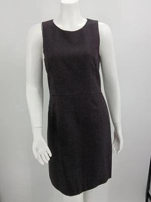 Theory Diamra Zeno Virgin Wool Sleeveless Pinstripe Dress Size 8 Career - Image 1 of 4
