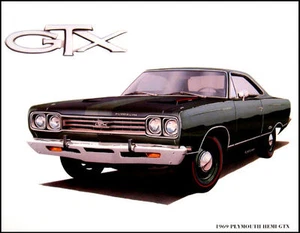 1969 Plymouth Belvedere Hemi GTX Art Print Lithograph - Picture 1 of 1