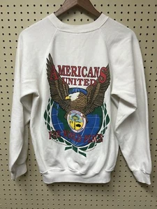 Vintage Hanes Operation Desert Storm Sweatshirt Mens Large White Crewneck 90's - Picture 1 of 12