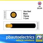 30m Black Thin Wall 70 amp 1 Core Round Auto Cable - TW10B.30