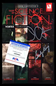 FUMETTO FANTASCIENZA FIRMATO JOHN CARPENTER PSA DNA SANDY KING AUTOGRAFO - Foto 1 di 4