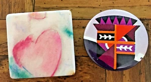 Vintage Lot of 2 1985 1986 American Greetings 1.75" Pins Pinbacks - Bild 1 von 2