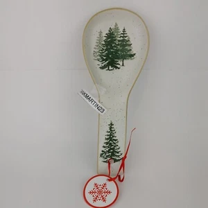 Eli + Ana Árboles Perennes Navidad Cuchara Descanso Cerámica Invierno Bosque Vacaciones - Imagen 1 de 6