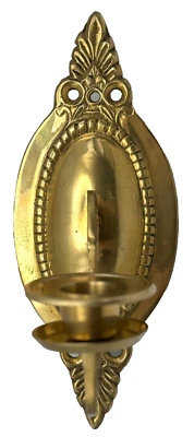 Vintage Brass Wall Sconce Candle Holder, Wall Mount, Beautiful Decor - Image 1 of 4