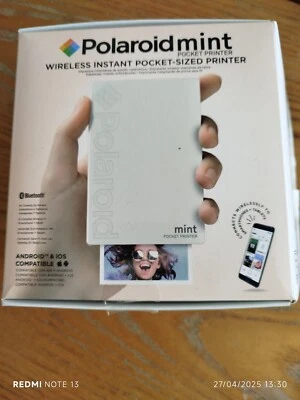 polaroid pocket print per smartphone bianca nuova in scatola - Immagine 1 di 3