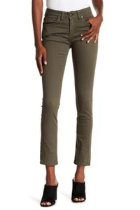 DAVID NAMAN Kate Jeans 6 US 40 IT Green Sleek Skinny Leg Stretch - Picture 1 of 5