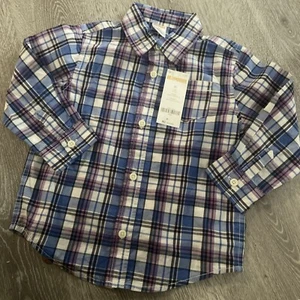 Camisa con botones de manga larga Gymboree para niños pequeños talla 2T nueva con etiquetas - Imagen 1 de 5
