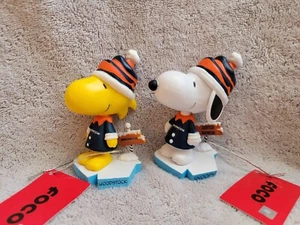 New Peanuts Woodstock & Snoopy DENVER BRONCOS Bobblehead Winter NFL FOCO Set - Picture 1 of 7
