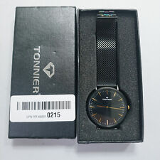 Tonnier Mens Quartz Wrist Watch With Japan Movement And Stainless Steel Band