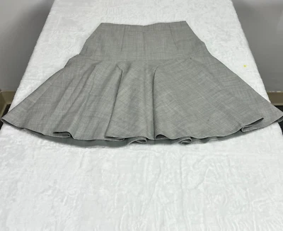 Falda acampanada para mujer J.Crew gris cintura alta hasta la rodilla línea A talla 0 forrada Foto 1 de 4