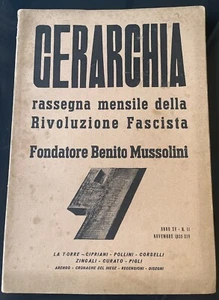 RIVISTA ANTICA - GERACHIA RASSEGNA RIVOLUZIONE FASCISTA N. 11 - NOVEMBRE 1935 - Imagen 1 de 12
