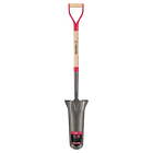Truper Tru-Tough 48 in. Steel Round Drain Spade with D-Grip and Wood Handle