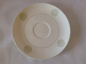 Mikasa Ultima High Point Saucer HK133 Tea Cup Green White China Swirl China VVPS - Picture 1 of 4