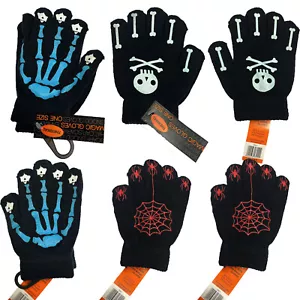 Boys Girls Gripper Magic Gloves Boys Girls Warm Thermal Stretch Grip Glove - Picture 1 of 4