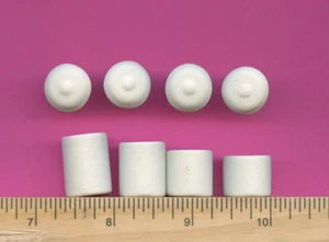 Casa delle Bambole Miniatura Ceramica Biscotto Set di 4 da Dipingere. - Foto 1 di 2