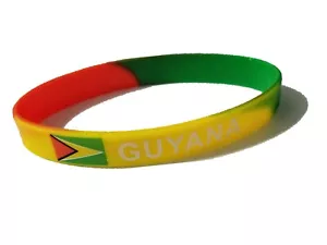 Mujeres Hombres País Bandera Pulsera de silicona Pulsera deportiva Brazalete Fitness Dog Tag - Imagen 1 de 56