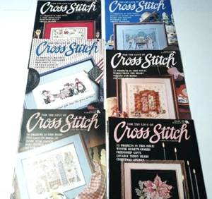 Rivista punto croce lotto di 6 vintage per amore del 1990  - Foto 1 di 24