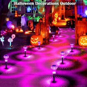 8 Pack Solar Garden Lights Outdoor Pathway Patio Halloween Decorations Decor - Picture 1 of 10