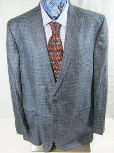Jack Victor Classic Jacket Blazer Sport Coat Two Button Blue long 44 XL - Picture 1 of 13
