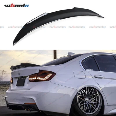 For 12-18 BMW F30 330i 335i F80 M3 Gloss Black HighKick PSM Style Trunk Spoiler - Image 1 of 4
